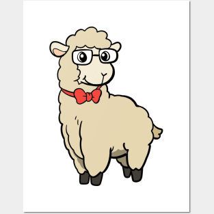 Nerdy Llama Posters and Art